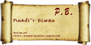 Puskár Bianka névjegykártya