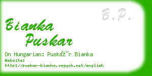 bianka puskar business card